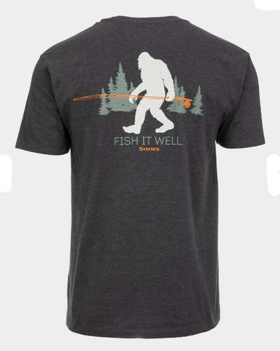 Simms Men's Sasquatch T-Shirt M / Charcoal Heather Clothing
