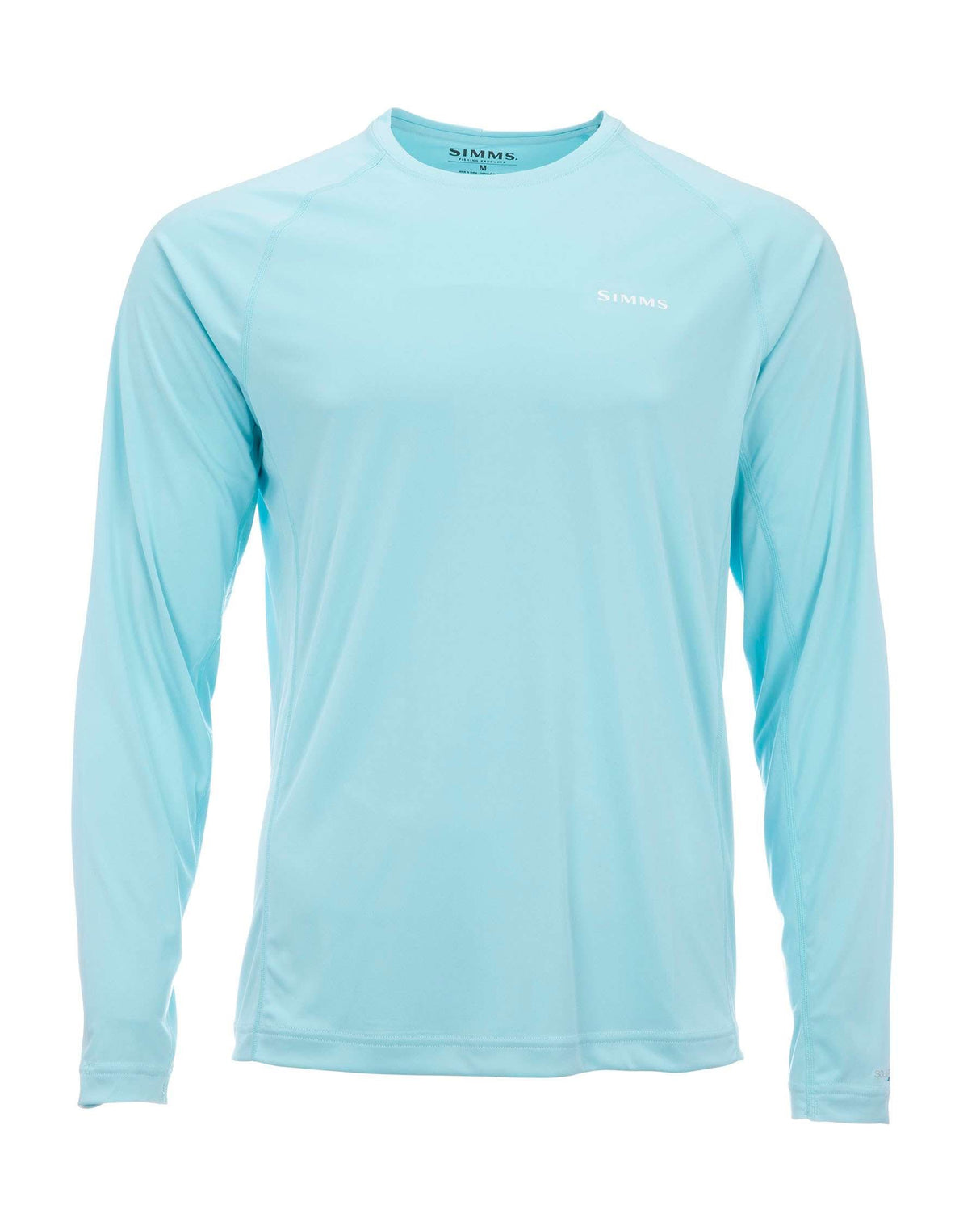 Simms Men's Solarflex Crewneck Brown Trout Rise Logo Clothing