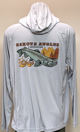 Simms Solarflex Hoody Black Hills Brown Trout Logo Sterling / M Clothing