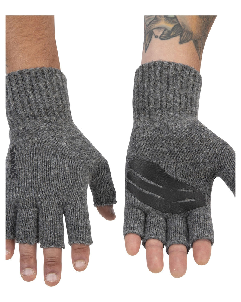 Simms Wool Half Finger Mitt Steel / L/XL Hats, Gloves, Socks, Belts