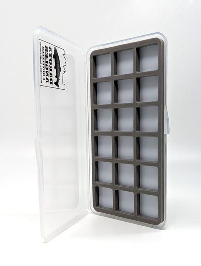 Slim Waterproof Fly Box with Logo 18 Comp Magnetic Fly Box