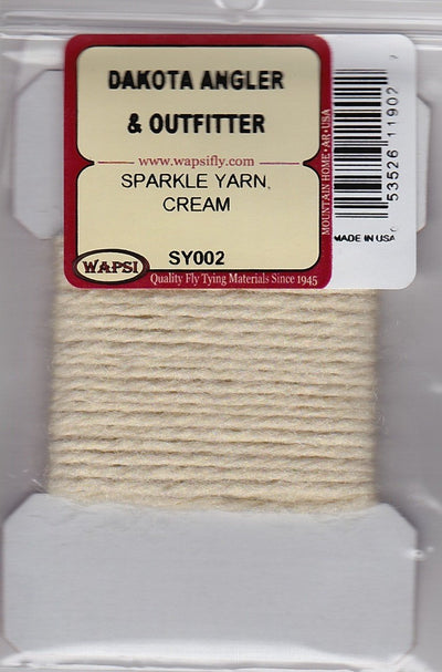 Sparkle Yarn Cream (Vanilla Bugger) Chenilles, Body Materials