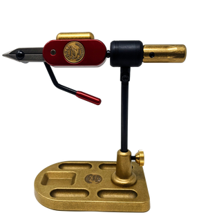 Special Edition Regal Revolution Vise Stainless Steel Jaws Bronze Pocket Base Hot Rod Red Fly Tying Vises