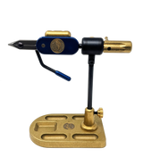 Special Edition Regal Revolution Vise Stainless Steel Jaws Bronze Pocket Base Royal Blue Fly Tying Vises