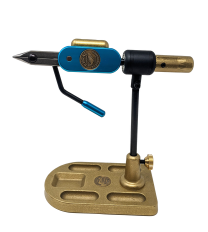 Special Edition Regal Revolution Vise Stainless Steel Jaws Bronze Pocket Base Tropical Teal Fly Tying Vises