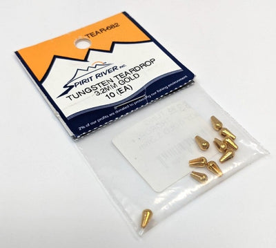 Spirit River Tungsten Teardrop Body 3.2mm / Gold Beads, Eyes, Coneheads
