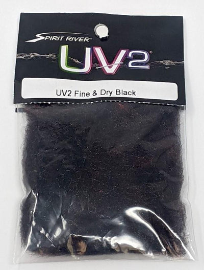 Spirit River UV2 Fine and Dry Dubbing Black Dubbing