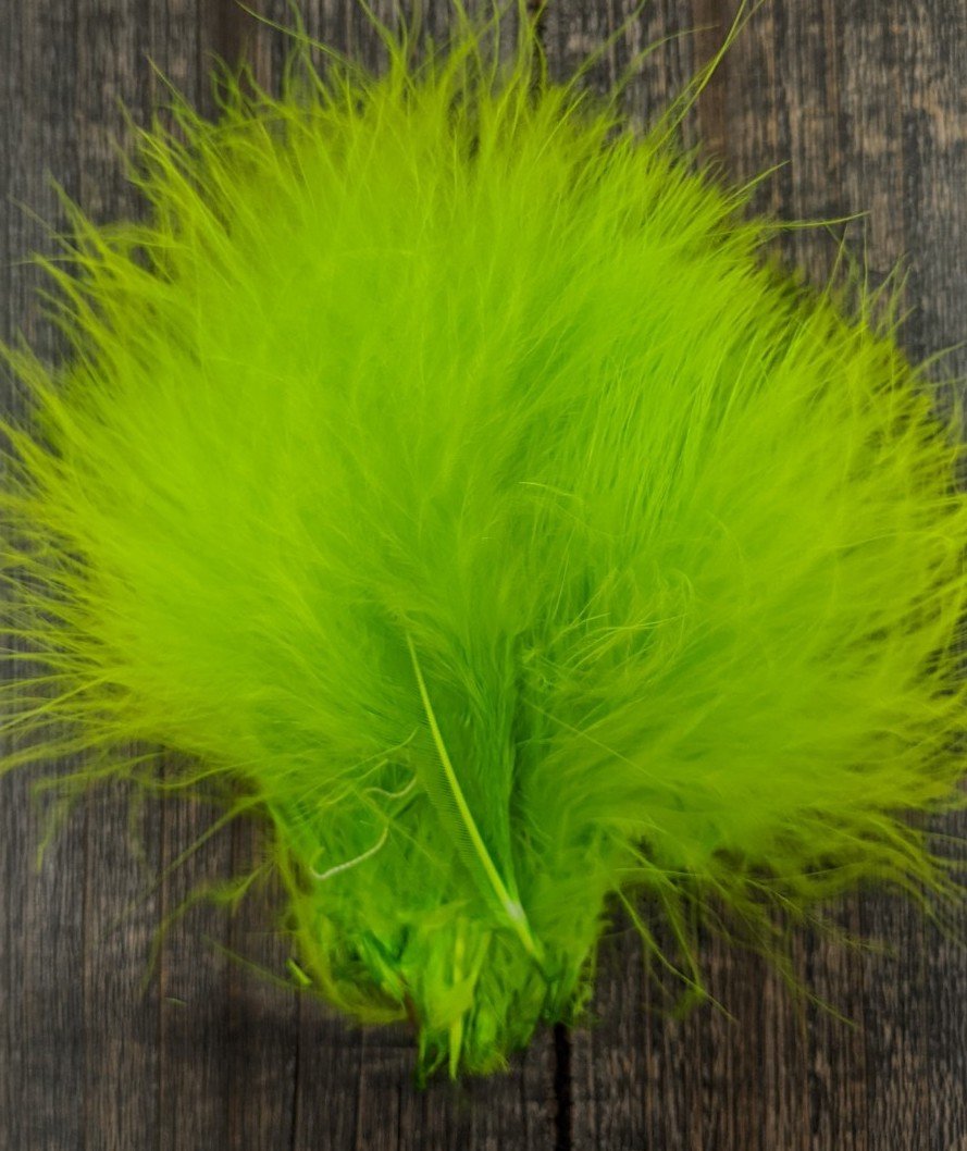 Spirit River UV2 Marabou Fl Chartreuse Saddle Hackle, Hen Hackle, Asst. Feathers