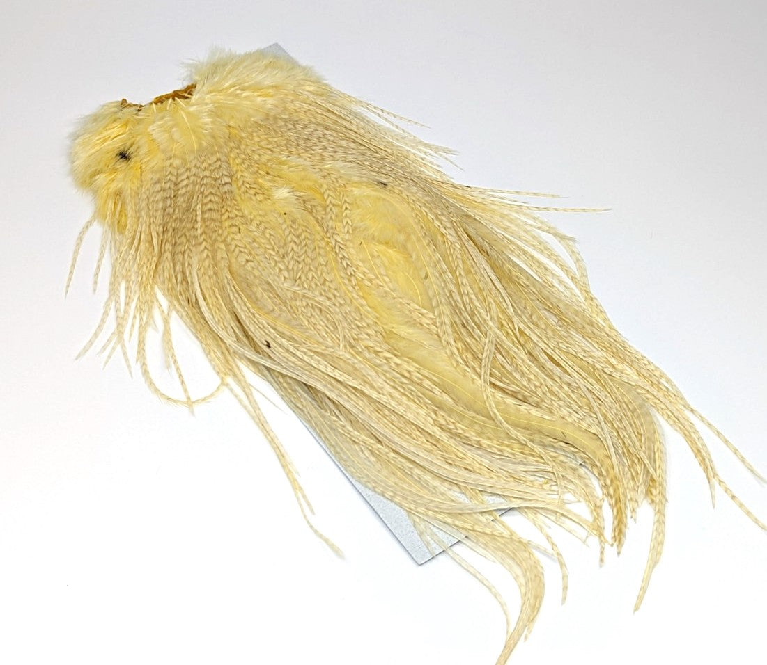 Spirit River UV2 Pastel Flat Wing Saddle Yellow Saddle Hackle, Hen Hackle, Asst. Feathers