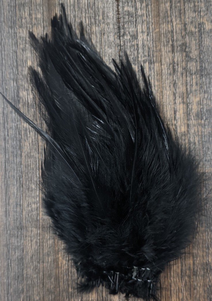 Spirit River UV2 Strung Saddle Black Saddle Hackle, Hen Hackle, Asst. Feathers