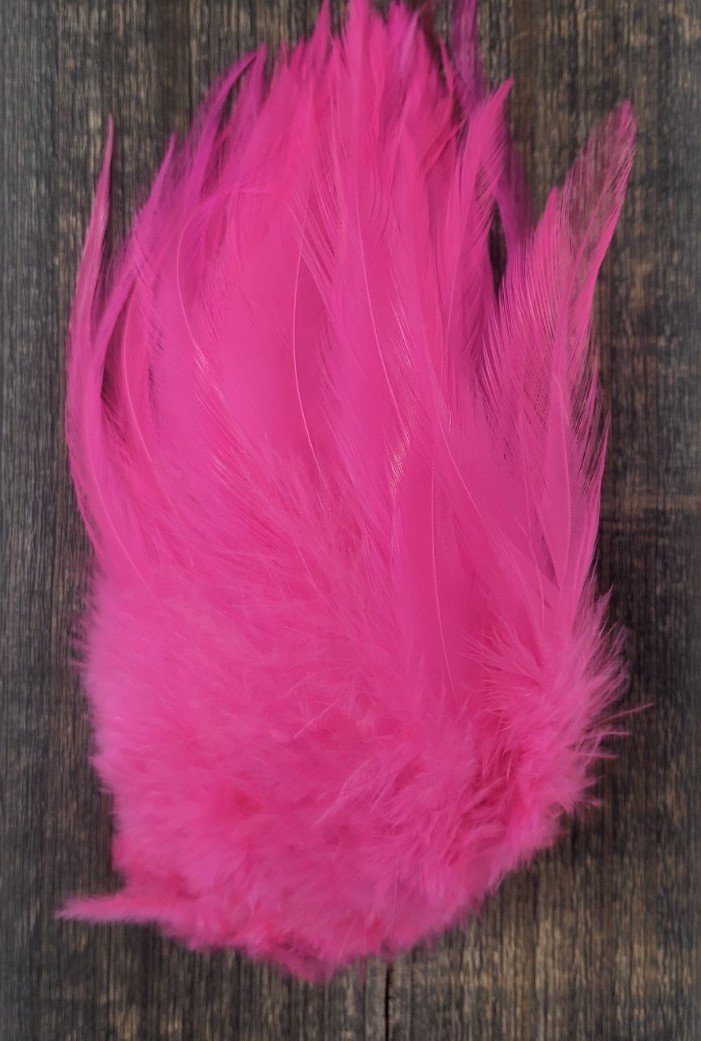 Spirit River UV2 Strung Saddle Fl Pink Saddle Hackle, Hen Hackle, Asst. Feathers