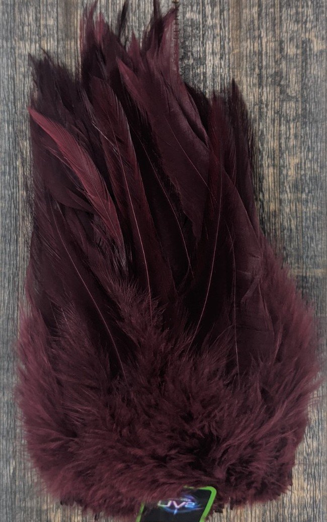 Spirit River UV2 Strung Saddle Maroon Saddle Hackle, Hen Hackle, Asst. Feathers