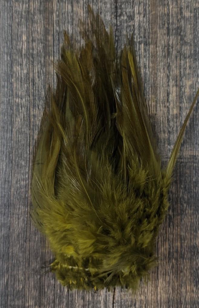 Spirit River UV2 Strung Saddle Olive Saddle Hackle, Hen Hackle, Asst. Feathers