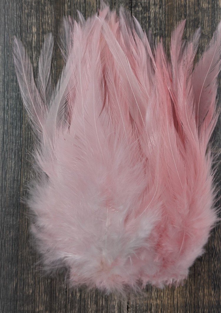 Spirit River UV2 Strung Saddle Pink Saddle Hackle, Hen Hackle, Asst. Feathers