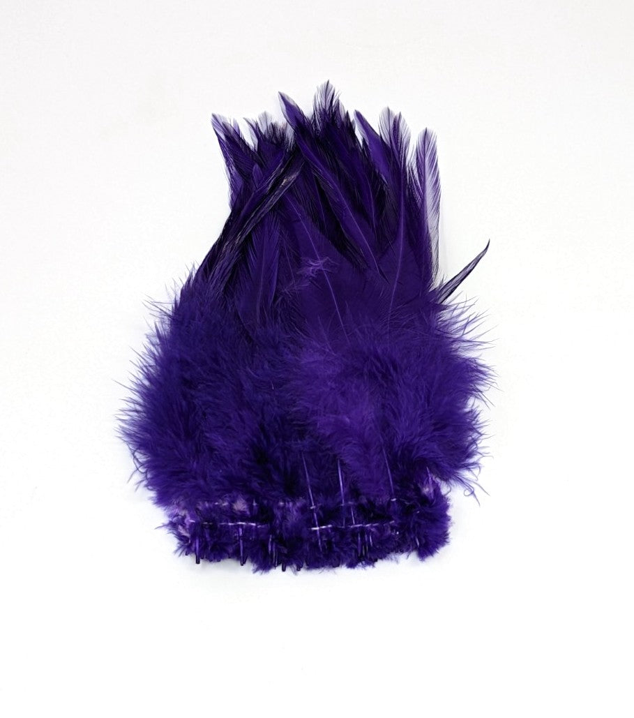 Spirit River UV2 Strung Saddle Purple Saddle Hackle, Hen Hackle, Asst. Feathers