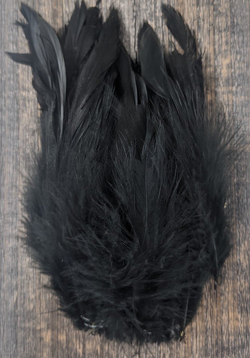 Spirit River UV2 Strung Schlappen Black Saddle Hackle, Hen Hackle, Asst. Feathers