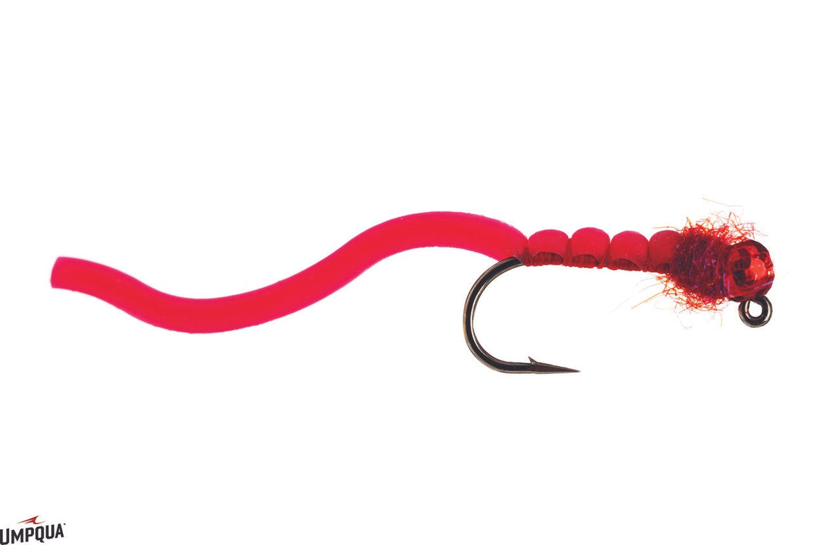 Squirmy Wormie Jig Red / 12 Flies