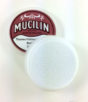 Mucilin Red Can Fly Fishing Line and Fly Floatant Paste Open
