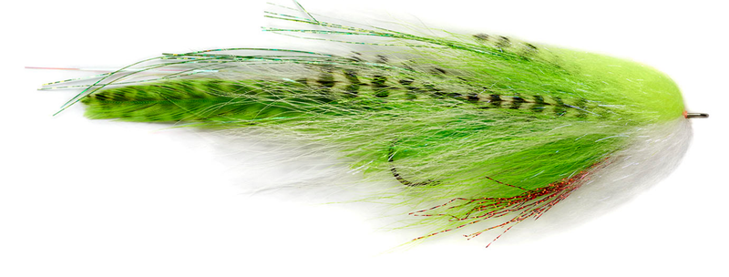The Roamer Chartreuse/White / 2/0 Warmwater Flies