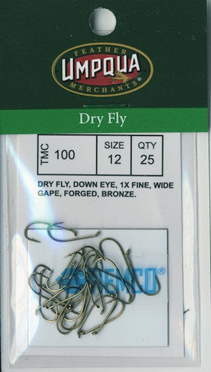 Umpqua Tiemco TMC 101 Hooks - QTY 100 Pack - Fly Tying - Dry Fly - Ed's Fly  Shop