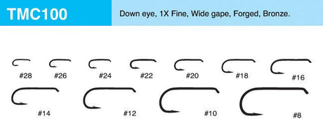 Tiemco 100 Hook 25 Pack Hooks