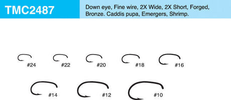 Tiemco 2487 Hook 25 Pack Hooks