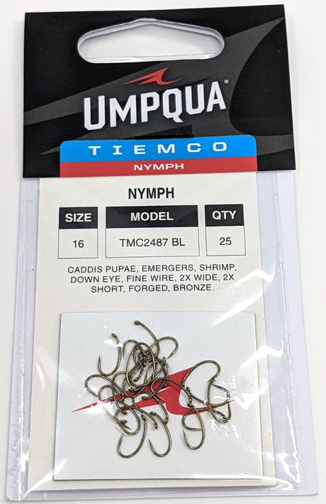 Tiemco 2487BL Hook 25 Pack 16 Hooks