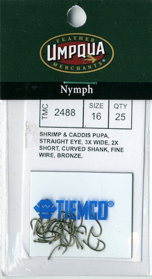 Umpqua Tiemco Fly Tying Hooks TMC 2488 H (100Pk) 12