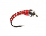 Tungsten Bead Zebra Midge Red TROUT FLIES