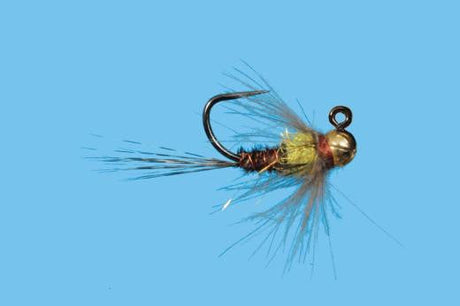 Tungsten Jig Yellow Spot Nymph 12 Trout Flies