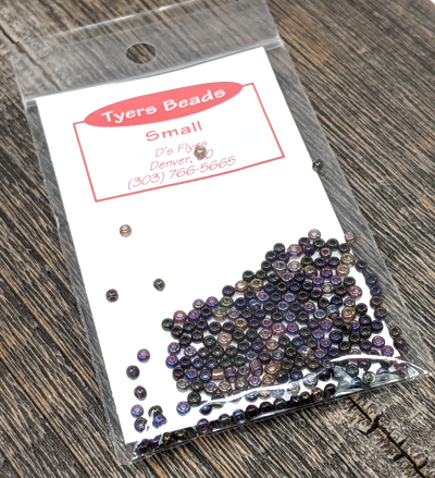 Tyers Glass Beads Iridescent Purple / Midge Beads, Eyes, Coneheads