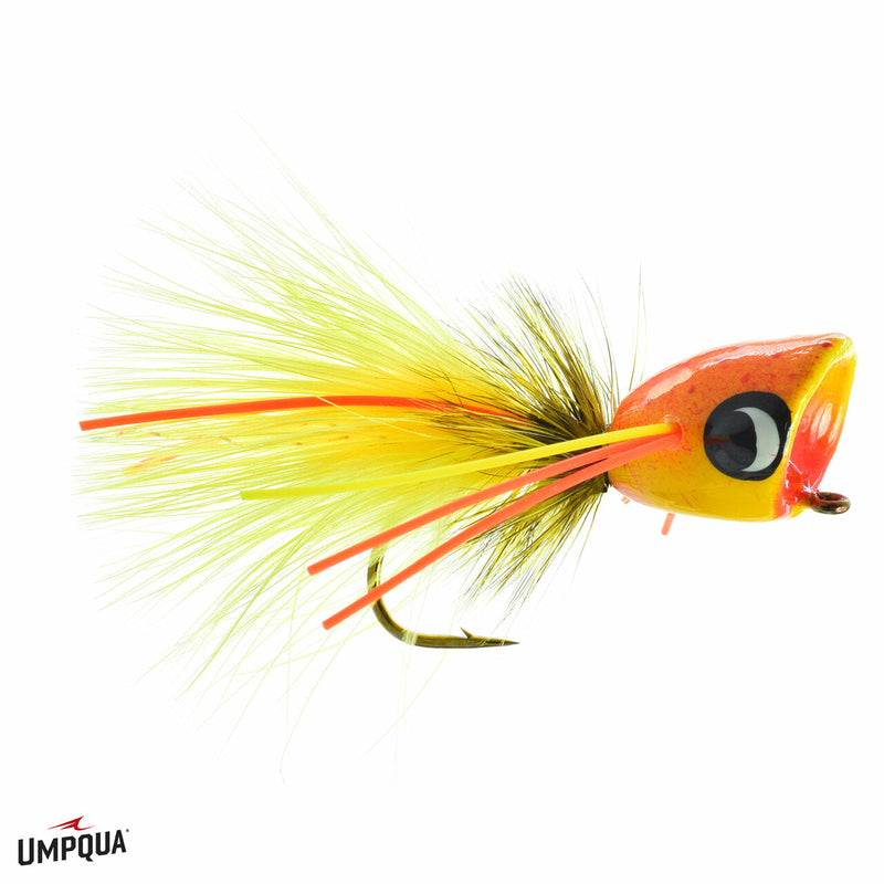 Umpqua Bass Popper Col. Mustard / 6 Flies