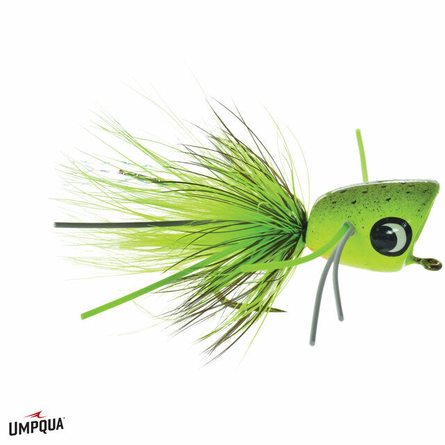 Umpqua Bass Popper Fl Green Splatter / 6 Flies