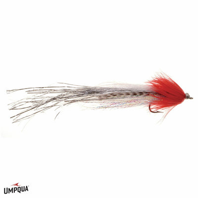 Umpqua Fishtail Whistler Red/White / 3/0 Flies