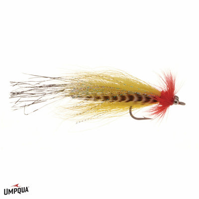 Umpqua Fishtail Whistler Red/Yellow / 3/0 Flies