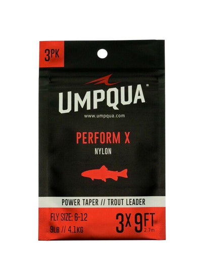 Umpqua Perform X Power Leader 7.5' (3 pk) 4x Leaders & Tippet
