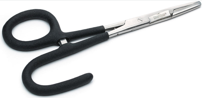 Umpqua River Grip 6" Open Loop Scissor Clamp Black Forceps