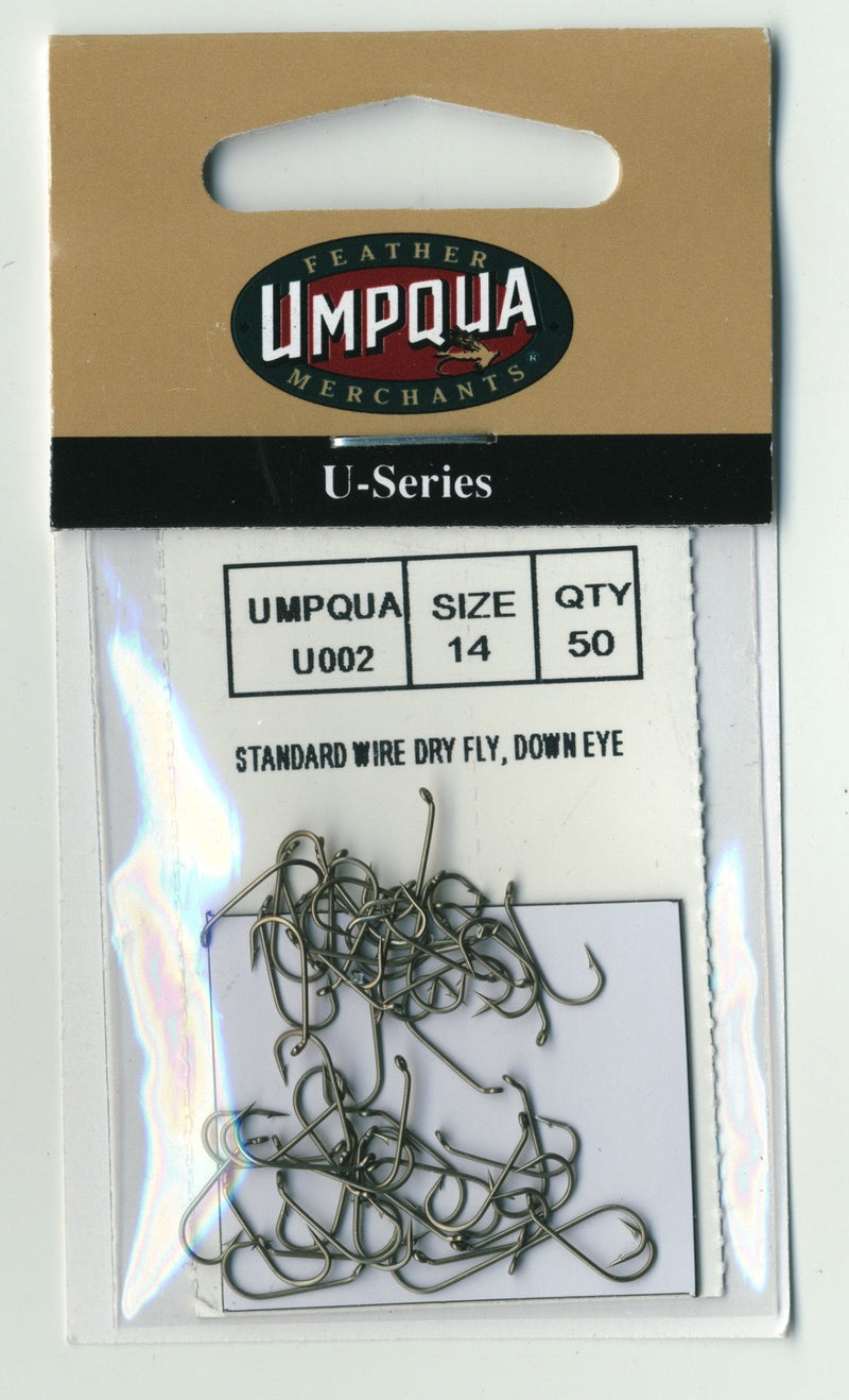 Umpqua U002 Dry Fly U-Series Hook 50 Pack 12 Hooks