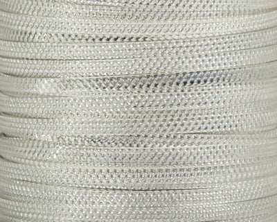 Uni Embossed Flat French Tinsel Silver / Medium Wires, Tinsels