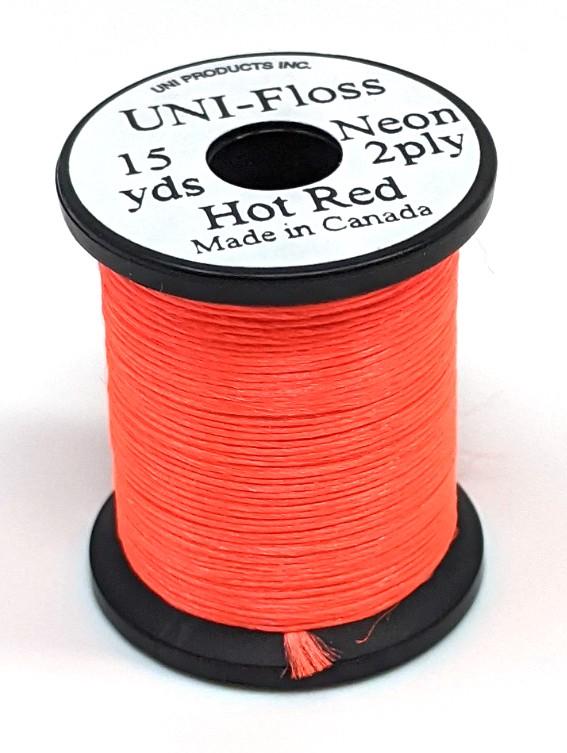 Uni Floss Neon Hot Red Threads