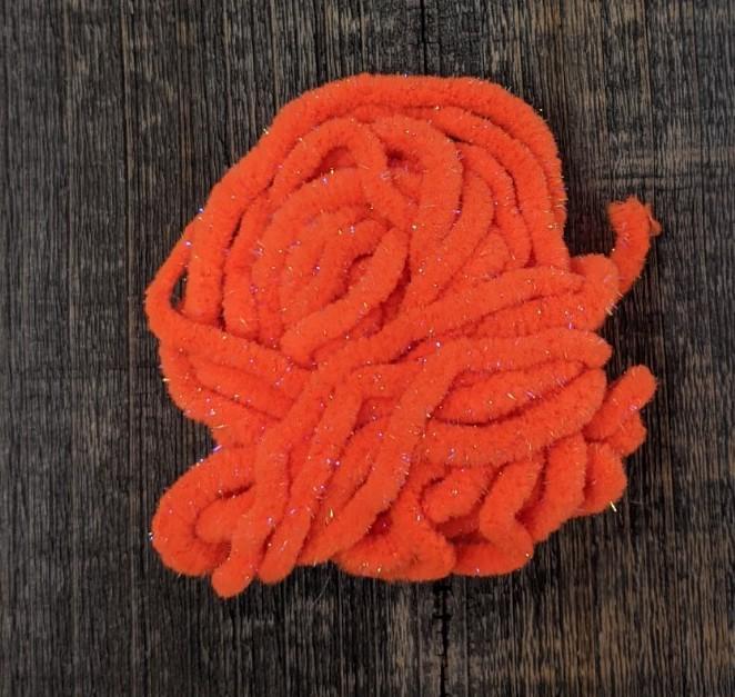 UV Galaxy Mop Chenille 129 FL Fire Orange Chenilles, Body Materials