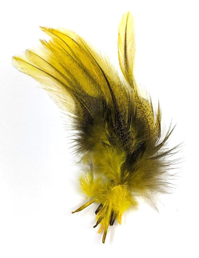 UV2 Coq de Leon Perdigon Fire Tail Feathers #142 Fl Yellow Saddle Hackle, Hen Hackle, Asst. Feathers