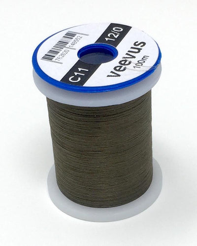 Veevus 12/0 Tying Thread #95 Dark Olive Threads