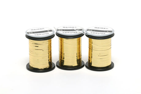 Veevus Silver/Gold Mylar Tinsel Large Wires, Tinsels