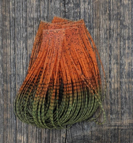 Wapsi Barred Fire Tip Sili Legs Avocado Orange Tip Rubber Legs