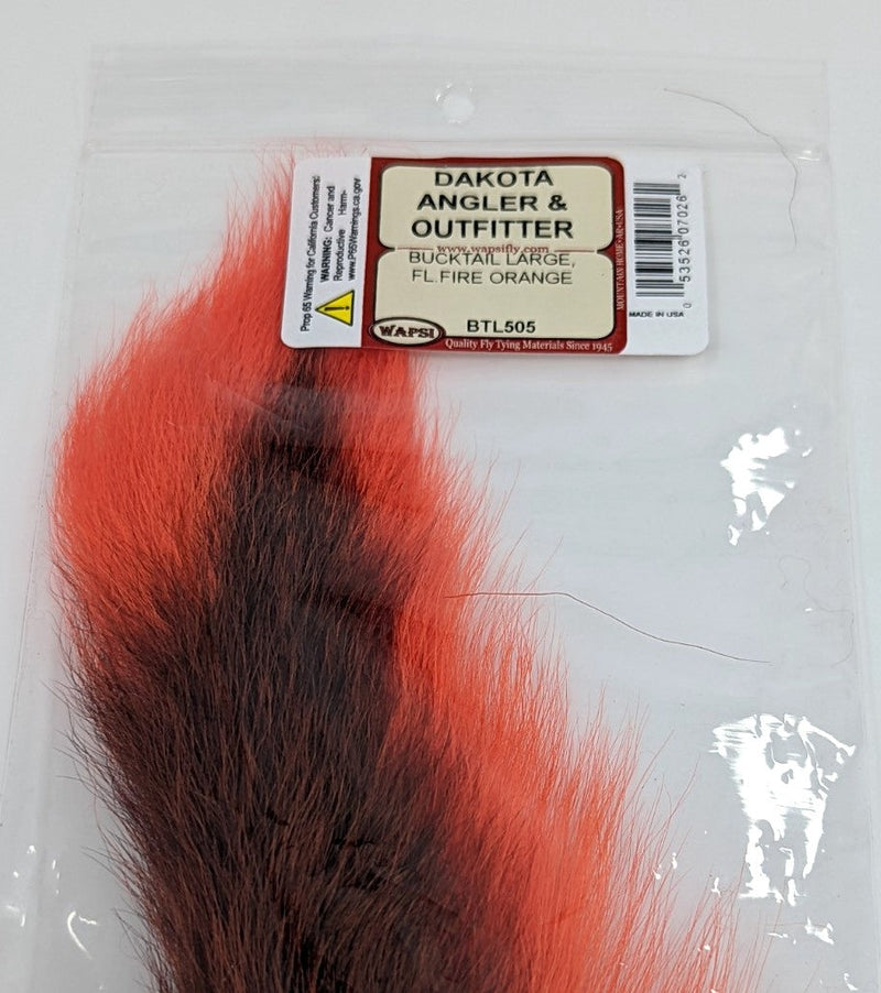 Wapsi Bucktail Large Fl Fire Orange Hair, Fur