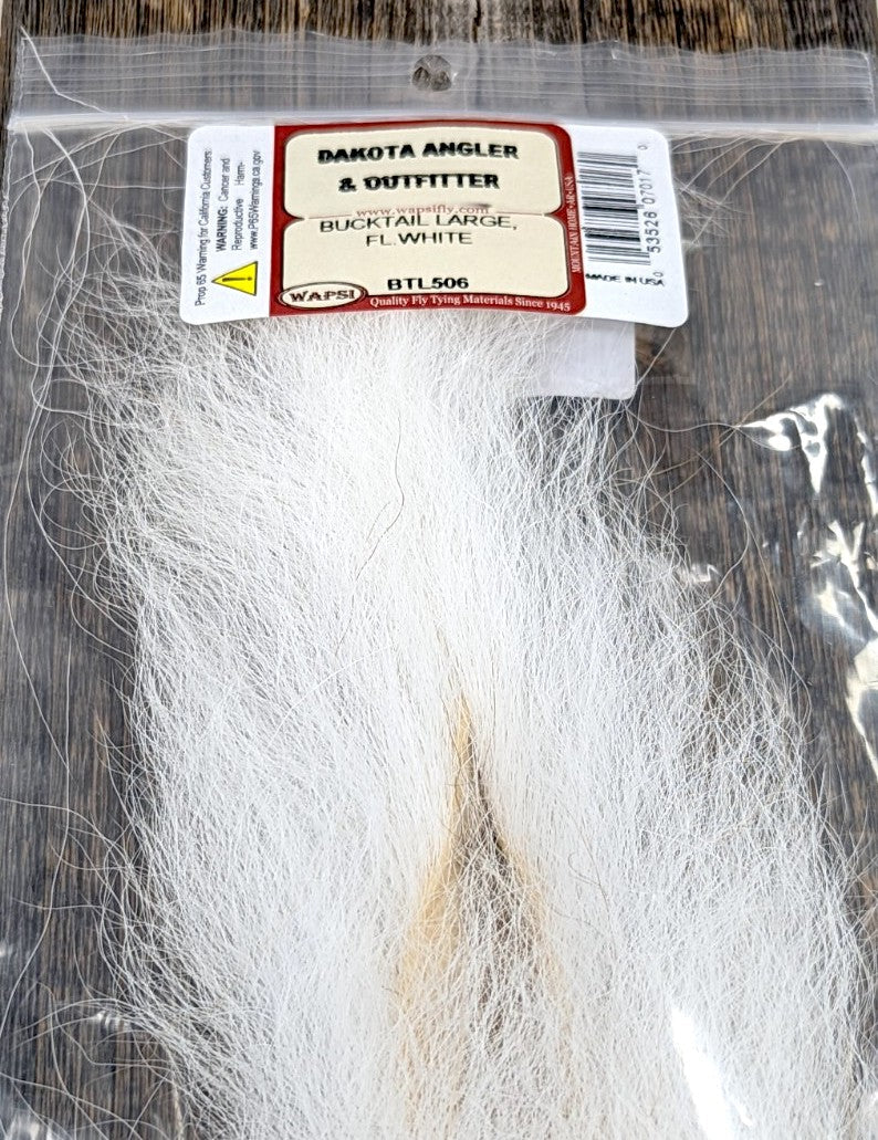 Wapsi Bucktail Large Fl. White Hair, Fur