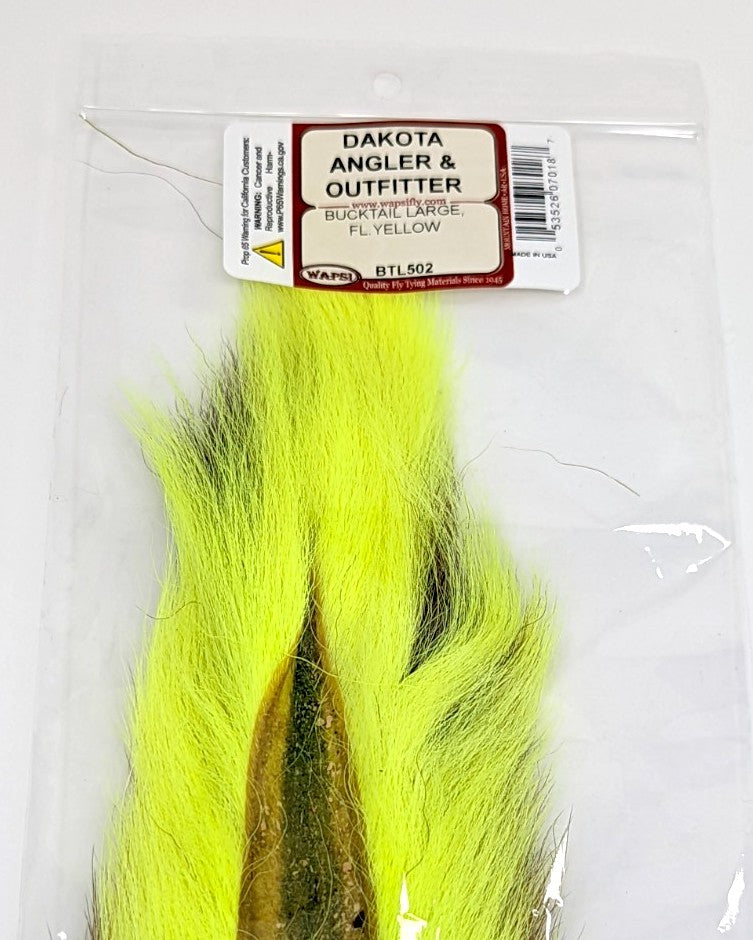 Wapsi Bucktail Large Fl. Yellow Hair, Fur