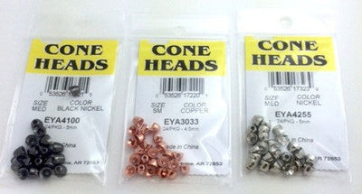 Wapsi Cone Heads 24 Pack Copper / Small 4.5 mm Beads, Eyes, Coneheads