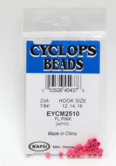 Wapsi Cyclops Bead Fl. Pink 1/8" - 3.2 MM Beads, Eyes, Coneheads